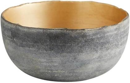 47th & Main DMR183 Gray with Gold Glass Bowl, Small 