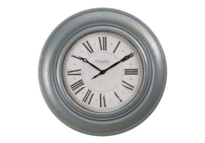 Monarch Specialties I 9028 30 in. Transitional Round Large Oversized Wall Clock, Antique Blue 