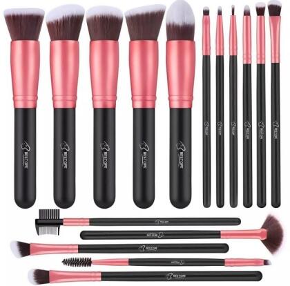 BESTOPE HZ124G BESTOPE Makeup Brushes 16 PCs Makeup Brush Set Premium Synthetic Foundation 