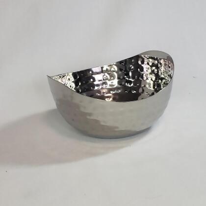 Jiallo 72126 Hammered Stainless Steel Two Angle Bowl 10' 