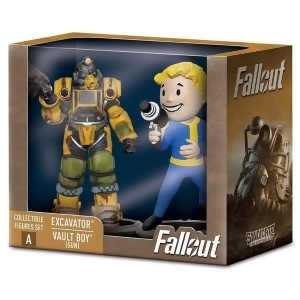 Syndicate Collectibles Syn2631505c Fallout Collectible Figures Set - Excavator & Vault Boy - Gun - All
