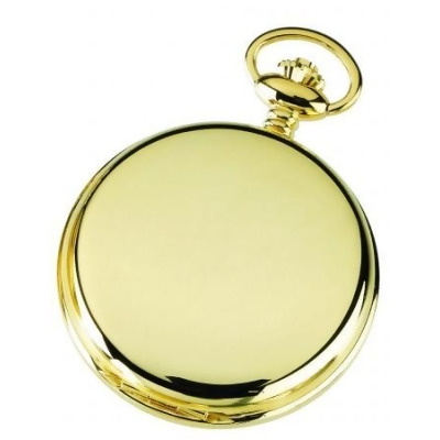 Charles-Hubert- Paris Brass Gold-Plated Mechanical Double Cover Pocket Watch #3575-G 
