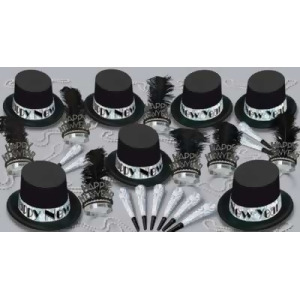 UPC 034689886846 product image for Beistle 88684-50 - The Silver Top Hat Party Assortment For 50 - All | upcitemdb.com