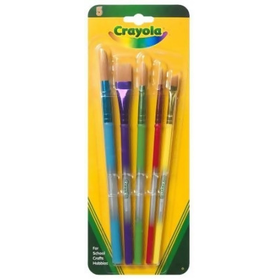 Crayola Llc 05-3506 5 Pack Assorted Colors Crayola Paint Brush Set