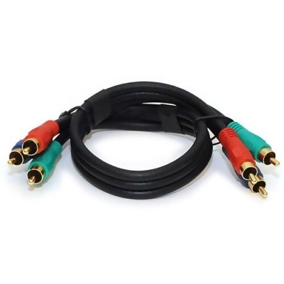 CMPLE 317-N Component Video Cable 3-RCA Gold HDTV RGB YPbPr- 3 FT 