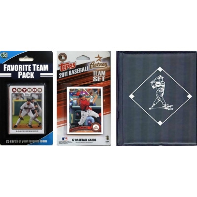 C & I Collectables 2011ASTROSTSC MLB Houston Astros Licensed 2011 Topps Team Set and Favorite Player Trading Cards Plus Storage Album 