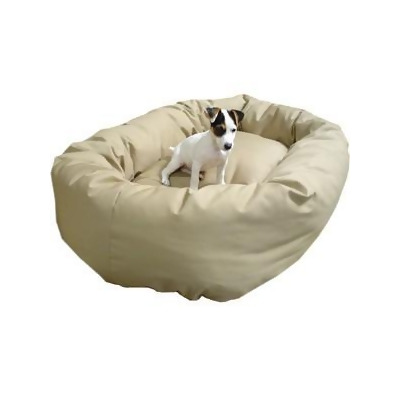 Majestic Pet 788995611257 24 in. Small Bagel Bed- Khaki 