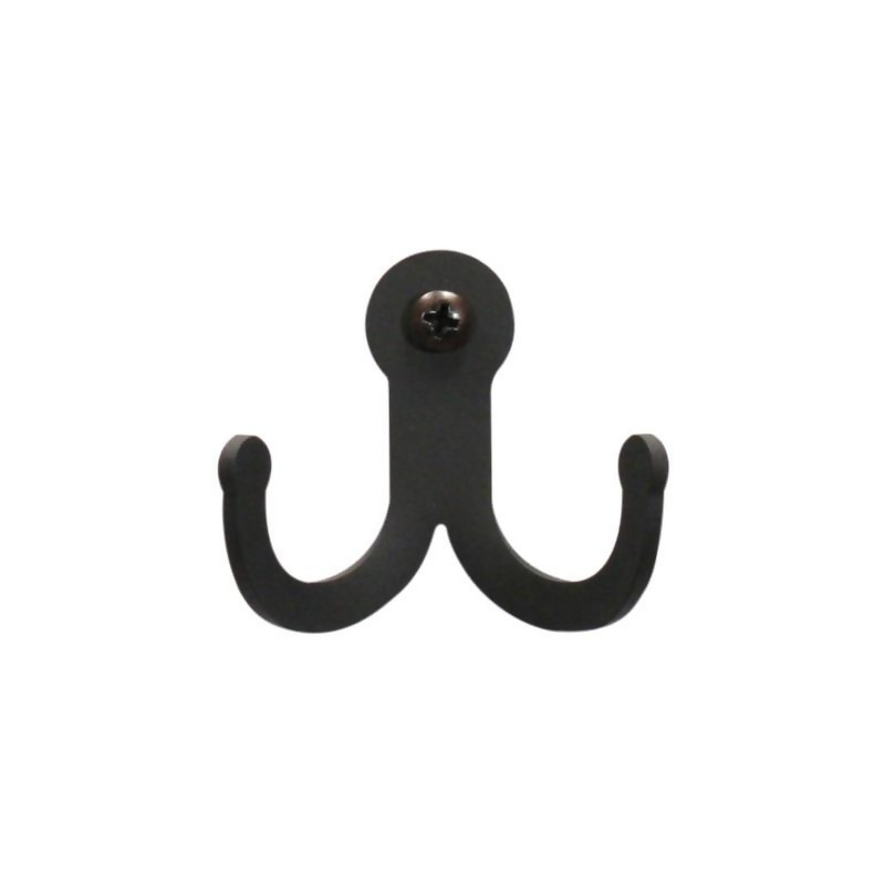 Village Wrought Iron Plain - Double Wall Hook(D0102H7cS8Y)