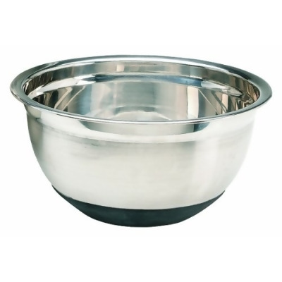 Crestware MBR03 3 Quart Stainless Steel Mixing Bowl with Rubber Base 