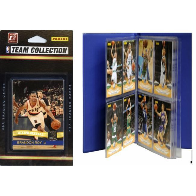 C & I Collectables 2010TRAILBTS NBA Portland Trail Blazers Licensed 2010-11 Donruss Team Set Plus Storage Album