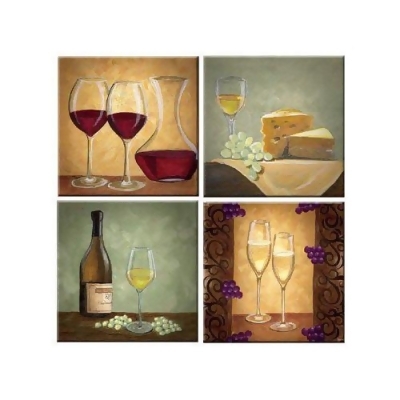 McGowan TT00650 Tuftop The Wine Cellar Coasters Set of 4 