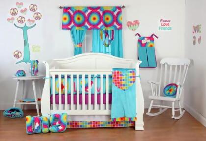 One Grace Place 10-34102 Terrific Tie Dye Infant 4 Piece Crib Bedding Set