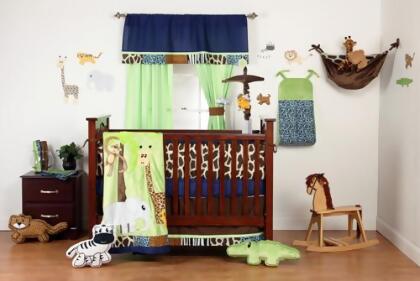 One Grace Place 10-14b102 Jazzie Jungle Boy 4-Piece Crib Bedding Set
