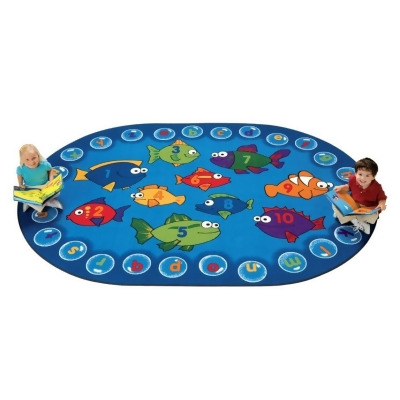 Carpets For Kids 6813 Fishing for Literacy 3.83 ft. x 5.42 ft. Rectangle Carpet 