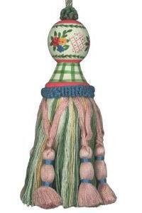 123 Creations C201G Carolyn-Green hand painted tassel 