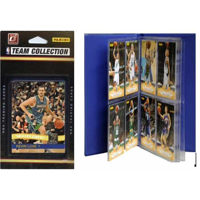 C & I Collectables 2010TWOLVESTS NBA Minnesota Timberwolves Licensed 2010-11 Donruss Team Set Plus Storage Album