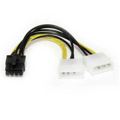 StarTech LP4PCIEX8ADP Accessory 6inch LP4 to 8-Pin PCI Express Video Card Power Cable Adapter Retail 