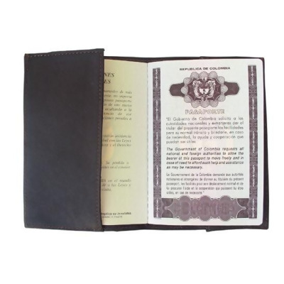 Piel 9725-CHC Chocolate Passport Holder 