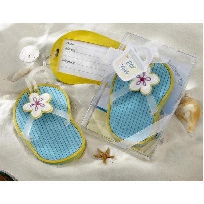 Kate Aspen 17022BL Flip-Flop Luggage Tag in Beach-Themed Gift Box 