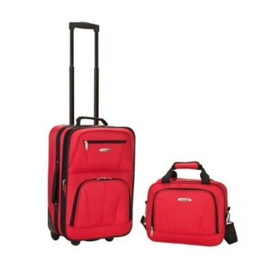 Rockland F102-Red 2 Pc Red Luggage Set 