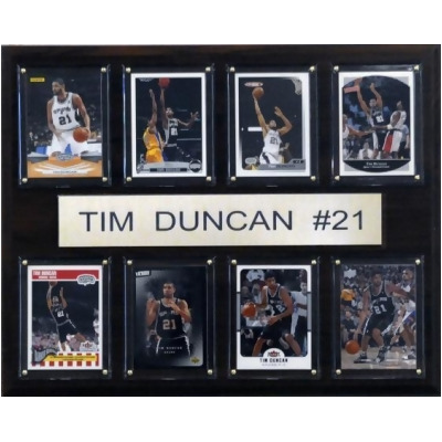 C & I Collectables 1215DUNCAN8C NBA Tim Duncan San Antonio Spurs 8 Card Plaque 