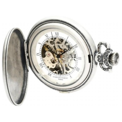 Charles-Hubert Paris 3921 Antique Silver Plated Mechanical Pocket Watch 