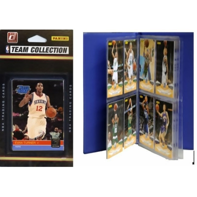 C & I Collectables 201076ERSTS NBA Philadelphia 76ers Licensed 2010-11 Donruss Team Set Plus Storage Album 