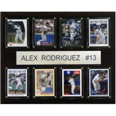 C & I Collectables 1215AROD8C MLB Alex Rodriguez New York Yankees 8 Card Plaque 