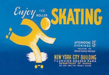 Buy Enlarge 0-587-01057-6C12X18 Enjoy Ice or Roller Skating- Canvas Size C12X18 