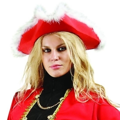 RG Costumes 65330 Red Felt Pirate Hat 