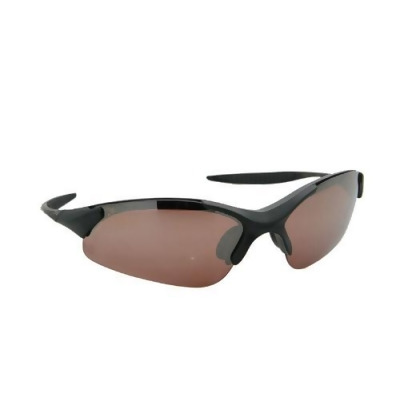 XPO X3667PCP COPPER Gator Polarized Rimless Sunglasses - Matte Black - Copper Lens 