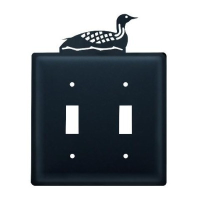 Village Wrought Iron ESS-116 Loon Switch Cover Double - Black 