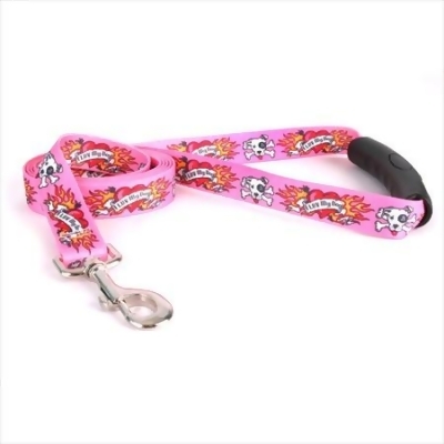 Yellow Dog Design LUVP105LD-EZ 3/4 in. x 60 in. I Luv My Dog Pink EZ-Lead 