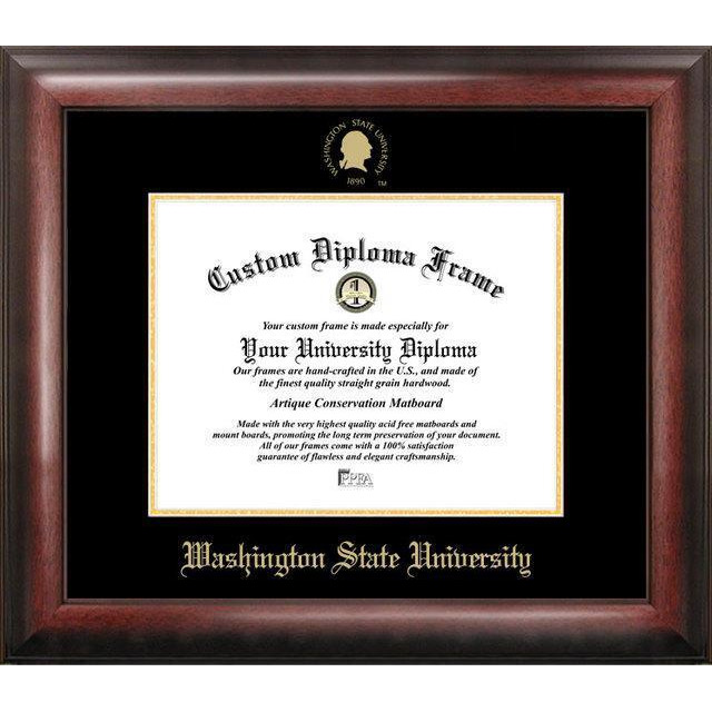 Washington State University Gold Embossed Diploma Frame