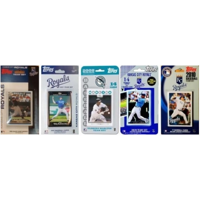C & I Collectables ROYALS5TS MLB Kansas City Royals 5 Different Licensed Trading Card Team Sets 