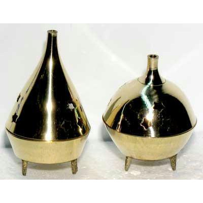 AzureGreen IBVAR Brass Cone and Resin Incense Burner 