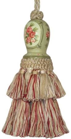 123 Creations C255G.6 inch Annie - Sage Hand Painted Tassel 