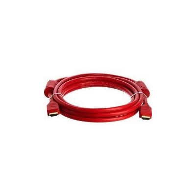 Cmple 977-N 28AWG HDMI Cable with Ferrite Cores - Red -10FT 