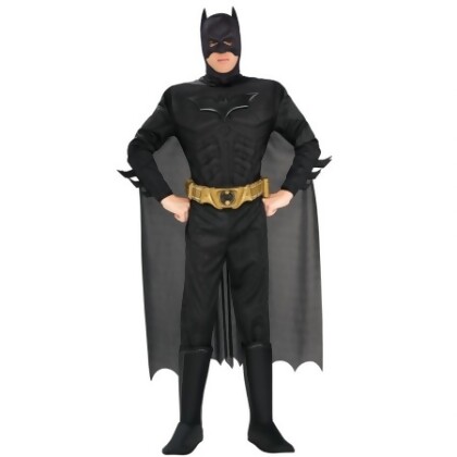  Batman The Dark Knight Rises Adult Batman Costume, Black, Large  : Clothing, Shoes & Jewelry