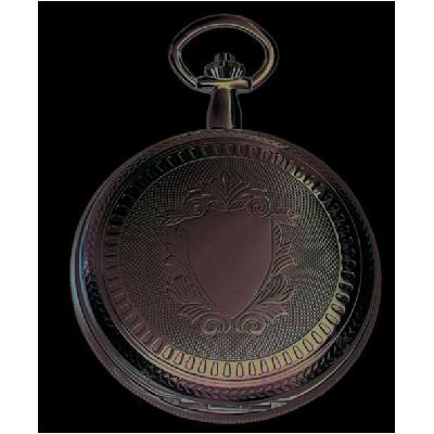 Charles-Hubert- Paris Brass Mechanical Double Cover Pocket Watch #3537 