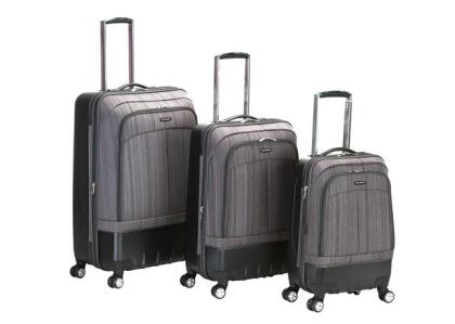 ROCKLAND F136-BROWN 3 PC MILAN HYBRID EVA/ABS LUGGAGE SET