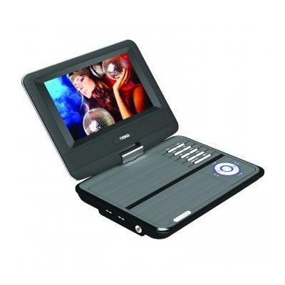 NAXA NPD-703 7 in. TFT LCD Swivel Screen Portable DVD Player with USB-SD-MMC Inputs 