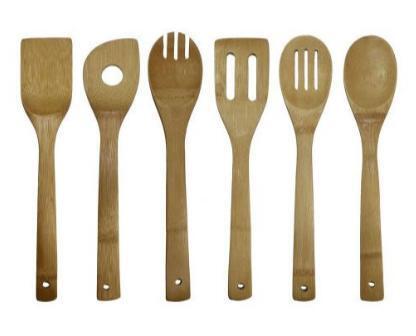 Oceanstar Design KT1286 6-Piece Bamboo Cooking Utensil Set 