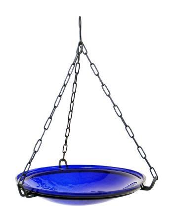 Achla CGB-H-14CB Hanging Cobalt Blue Crackle Bowl 