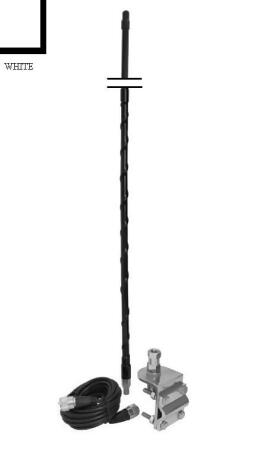 Accessories unlimited AUMM12-W 2 ft. Mirror Mount CB Antenna Kit - White