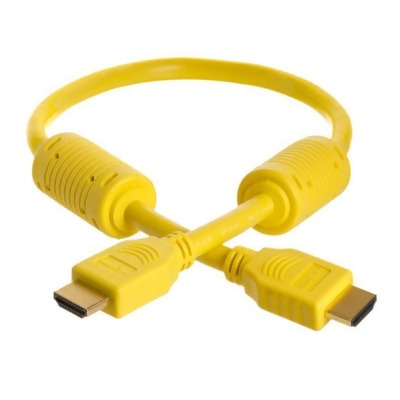 CMPLE 990-N 1.5FT 28AWG HDMI Cable with Ferrite Cores- Yellow 