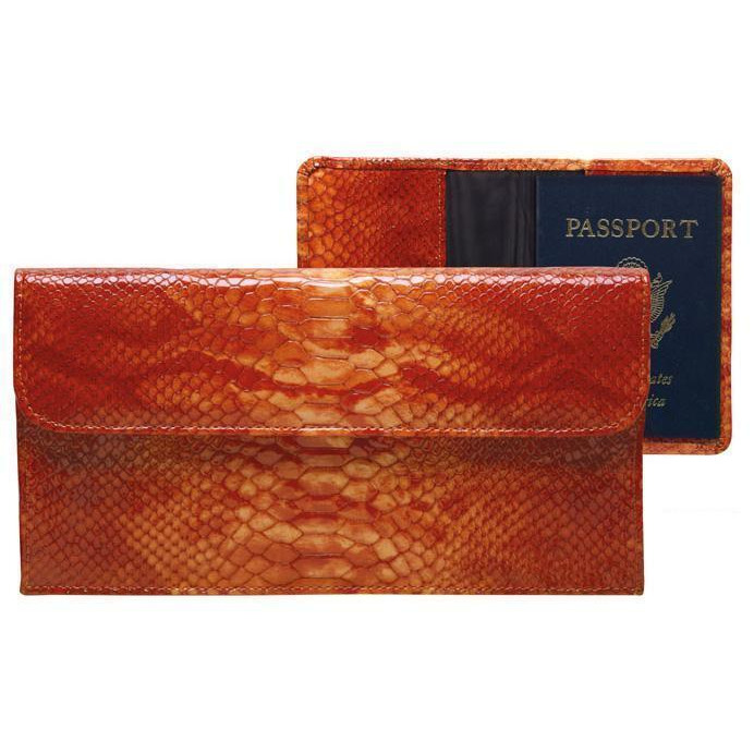 Raika RO 174 ORANGE Travel Pouch with Passport Cover - Orange