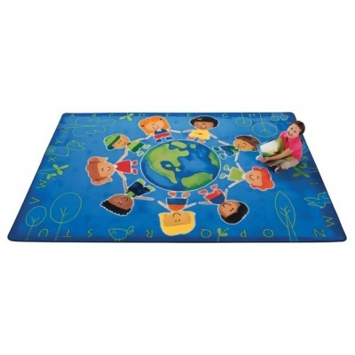Carpets For Kids 4413 Give the Planet a Hug 3.83 ft. x 5.42 ft. Rectangle Rug 