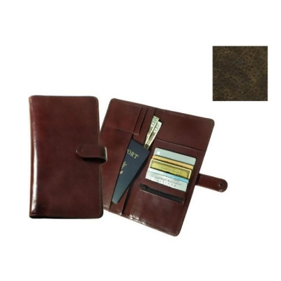 Raika VI 117 BROWN Deluxe Travel Wallet with Snap Closure - Brown 