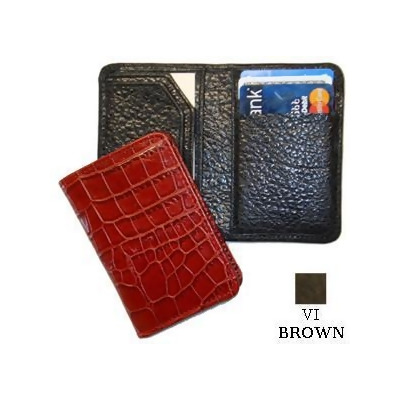 Raika VI 228 BROWN 4-1-2in. H x 2-.75in. W Credit Card Wallet - Brown 